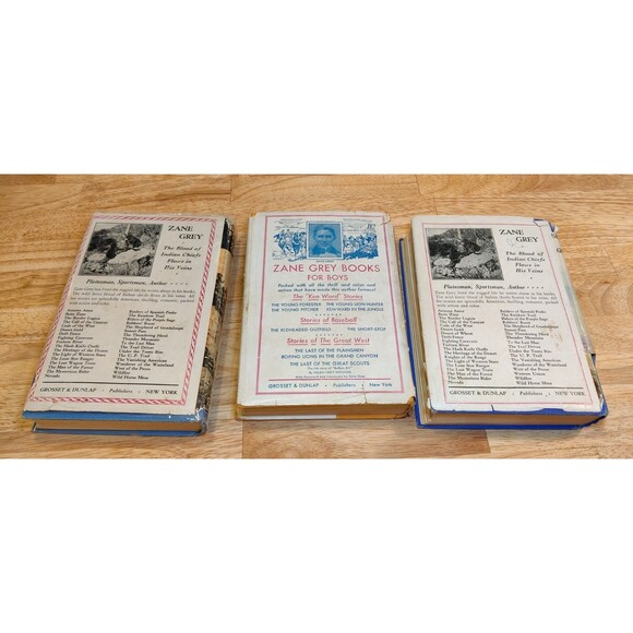 ZANE GREY NOVELS HARDCOVER BOOKS - LOT OF 3 - 1923, 1933, 1930 - Picture 2 of 11